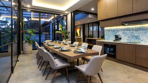 Artha Hachi Villa Dining area