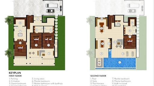 Cohiba Sea View Villa 8 Floor plan