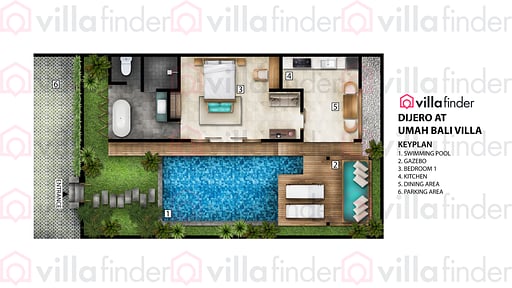 Dijero at Umah Bali Villa Floor plan