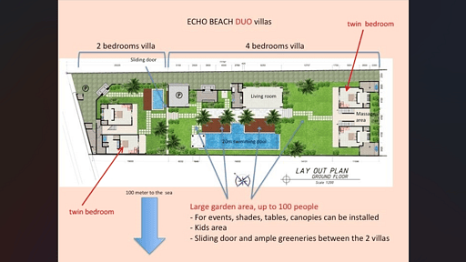 Echo Beach Duo Villa Enam Floor plan