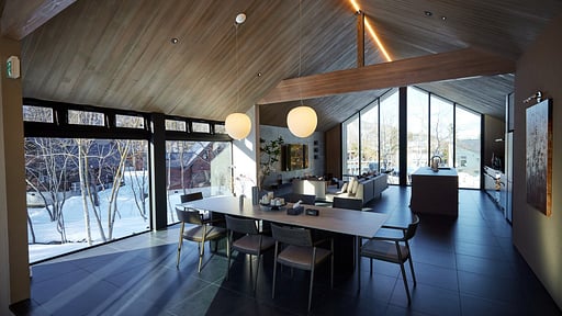 Hibiku Chalet Dining area