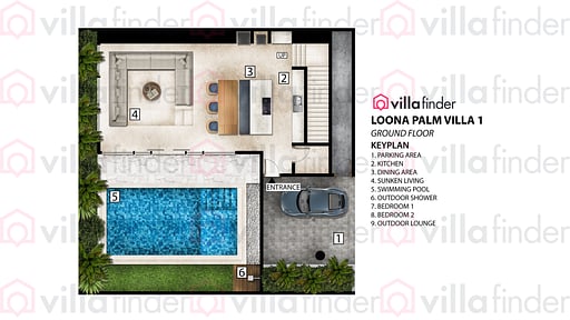Loona Palm Villa 1 Floor plan