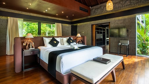 Sanctoo Riverside Pool Villa Schlafzimmer 1