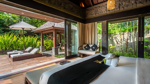 Sanctoo Riverside Pool Villa Schlafzimmer 1