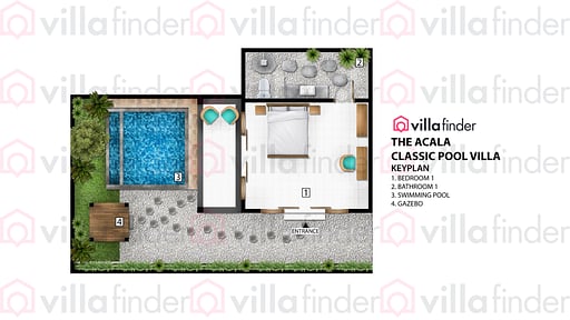 The Acala Classic Pool Villa Floor plan