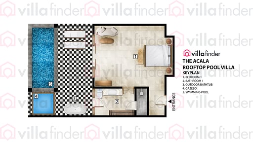 The Acala Rooftop Pool Villa Floor plan