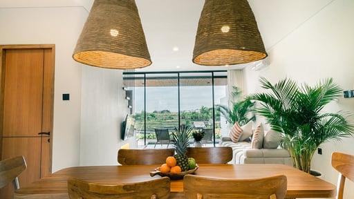 The Menuai Bali Villa Dining area