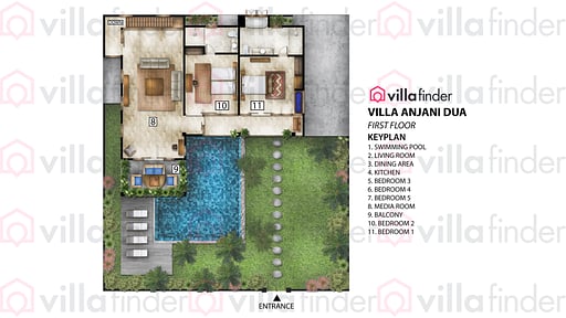 Villa Anjani Sembilan Схема помещений