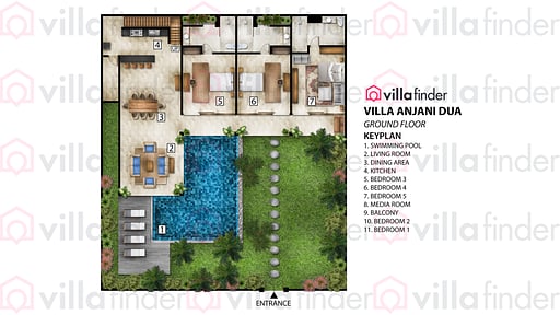 Villa Anjani Sepuluh Схема помещений
