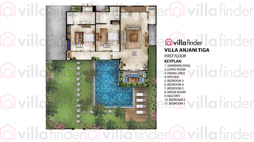 Villa Anjani Sepuluh Схема помещений