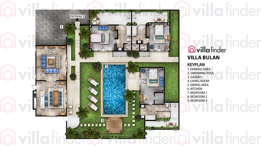 Villa Bulan Схема помещений