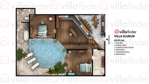Villa Djukun Схема помещений