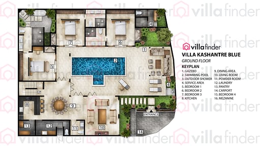 Villa Kashantre Blue Floor plan