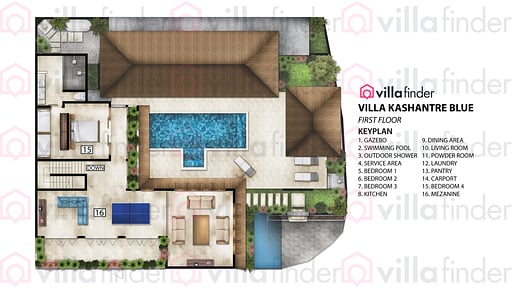 Villa Kashantre Blue Floor plan