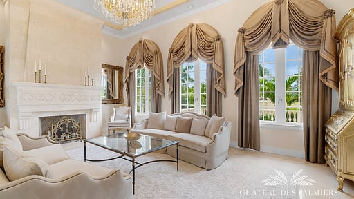 Villa Le Chateau Des Palmiers Living room 1