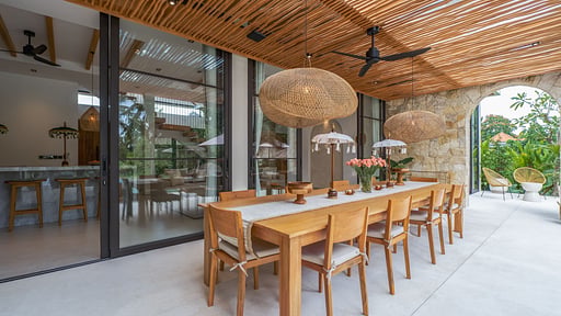 Villa Mandali Ubud Dining area
