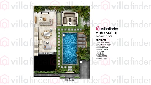 Villa Merta Sari 10 Floor plan