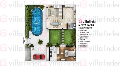 Villa Merta Sari 8 Floor plan