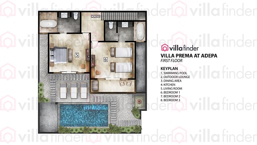 Villa Prema at Adepa Схема помещений