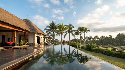 Villa Rumah Lotus Kolam renang