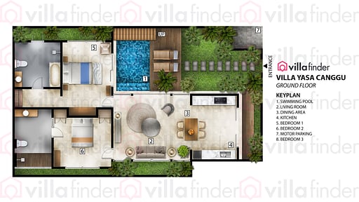 Villa Yasa Canggu Floor plan