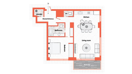 Yama Shizen One Bedroom Condo Grundriss