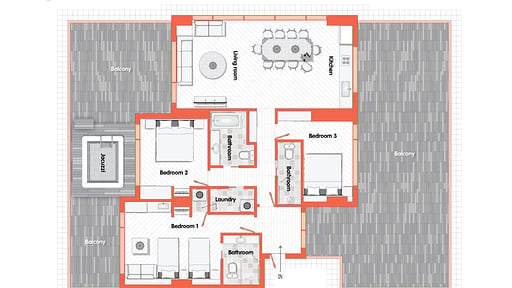 Yama Shizen Three Bedroom Penthouse Plan