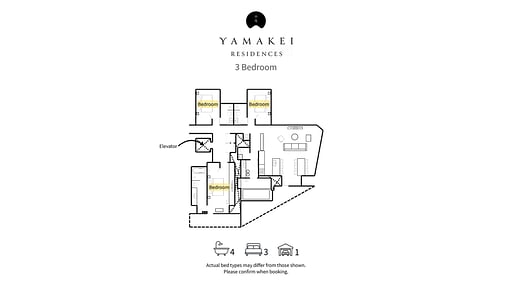 Yamakei Three Bedroom Floor plan