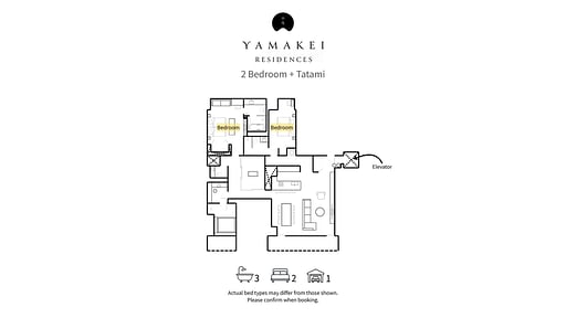 Yamakei Two Bedroom Tatami Plan