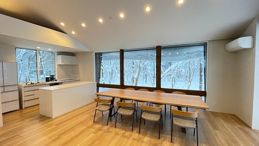 Ahiru Chalet Dining area