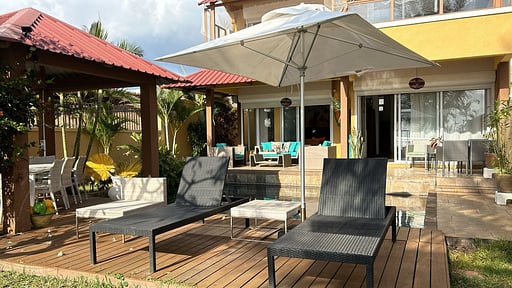 Beachfront Villa Mauritius Terrasse/Veranda