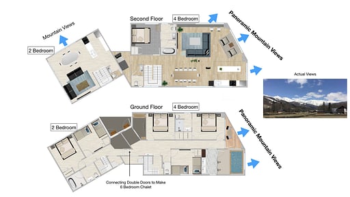 Alpinarc Six Bedroom Chalet Floor plan