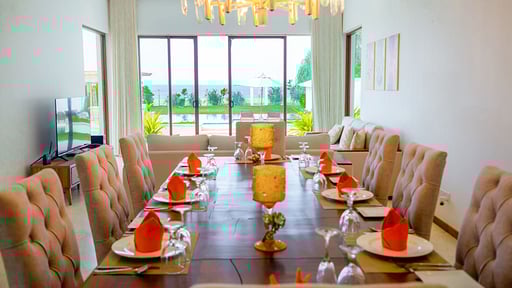 Aryan Beach Villa Dining area