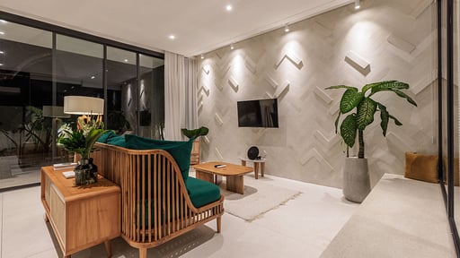ASAI Two Bedrooms Boutique Pool Villa Living room