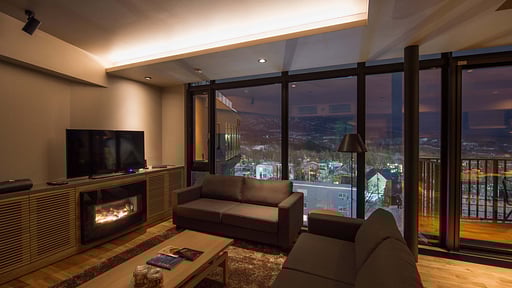 Aspect Niseko Five Bedroom Platinum Suite Living room