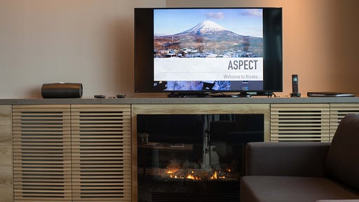 Aspect Niseko Five Bedroom Platinum Suite Living room