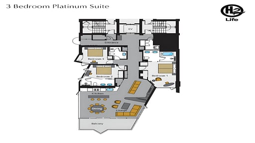 Aspect Niseko Platinum Suite 301 Floor plan