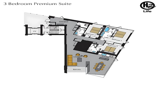 Aspect Niseko Premium Suite 102/202 Floor plan