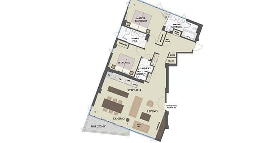 Aspect Premium Suite 103/203 Floor plan