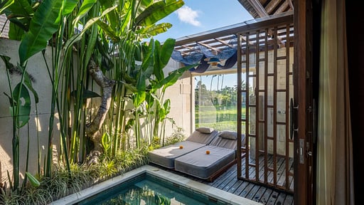 Asvara Grand Ricefield View Villa One Swimming pool