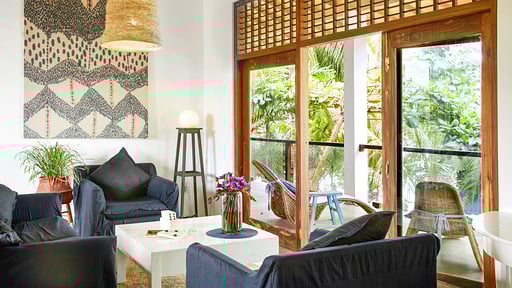 August Beach House Living room