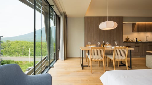 Aya Niseko 1.5 Bedroom Village View Dining area