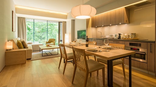Aya Niseko Two Bedroom Forest View Dining area