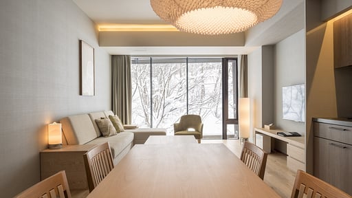 Aya Niseko Two Bedroom Forest View Dining area