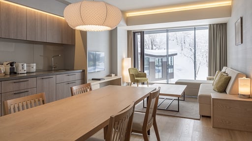 Aya Niseko Two Bedroom Ski Resort View Dining area