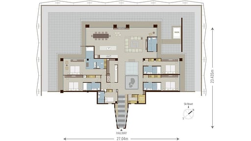 Aya Niseko Penthouse C Ski Resort View Floor plan