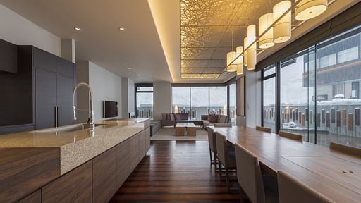 Aya Niseko Residence B Forest View Dining area