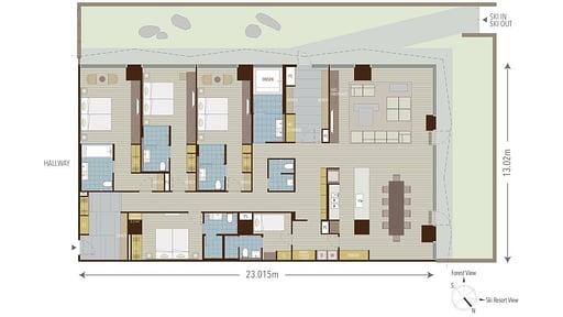 Aya Niseko Residence B Forest View Floor plan
