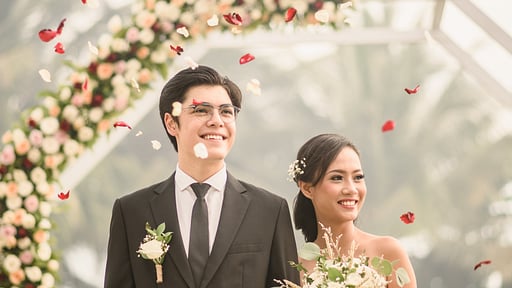 Bali Beach Mansion Wedding pictures