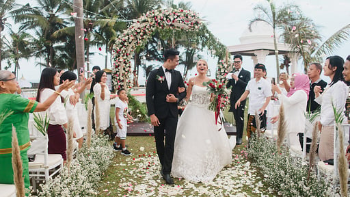 Bali Beach Mansion Wedding pictures